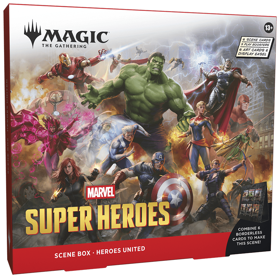 marvel super heroes escena cartas magic